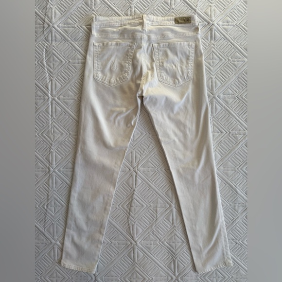 AG Abbey Ankle White Crop Petite Mid-Rise Super Skinny Ankle Jeans Size 26P - Picture 4 of 13